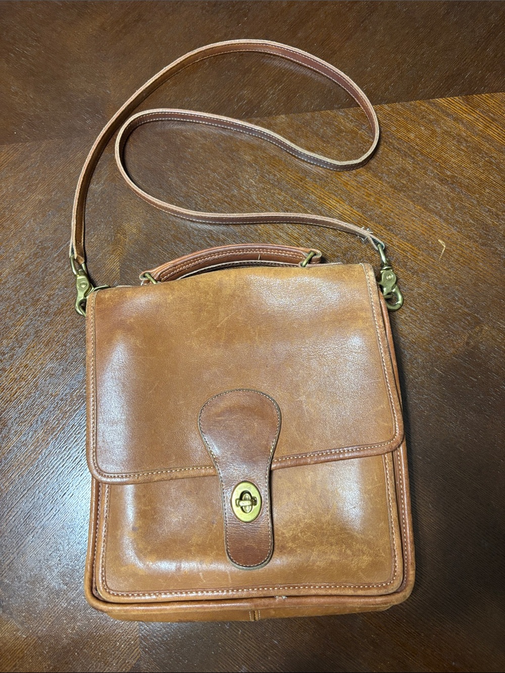 Vintage Coach Leather Crossbody Bag